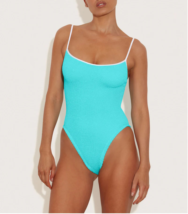 Load image into Gallery viewer, Pamela Swim Contrast Aqua - ONE SIZE - One Piece
