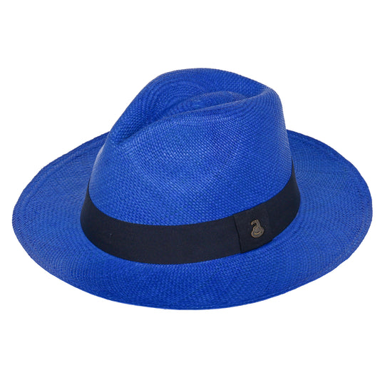 Panama Hat Classic Electric Blue / Black