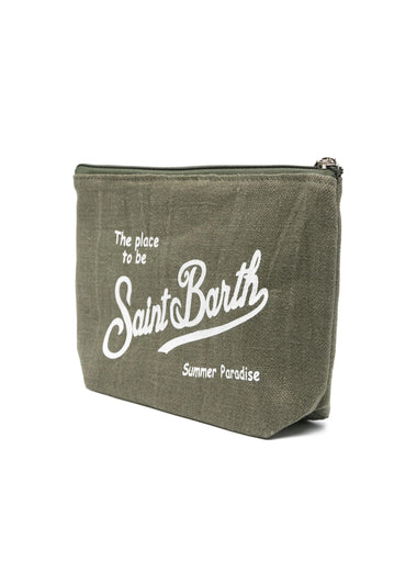 Aline Linen Pouch Military