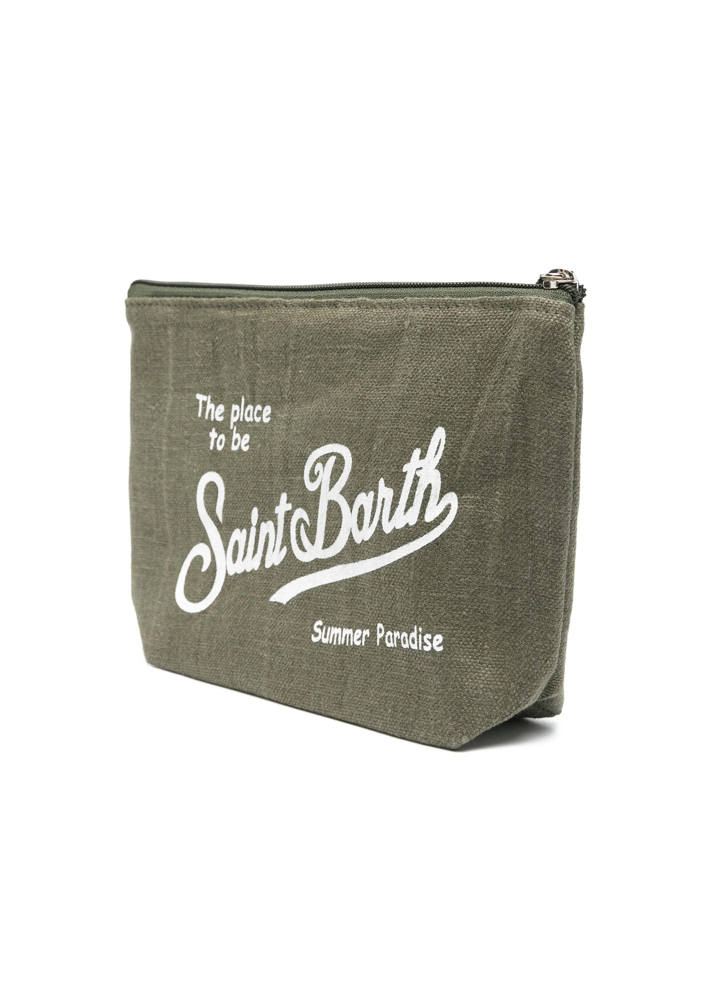 Load image into Gallery viewer, Aline Linen Pouch Military
