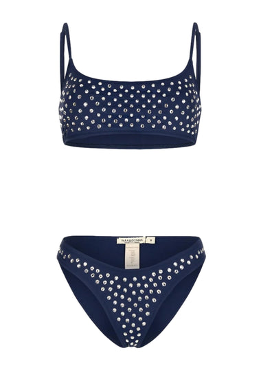 Chiara Crystals Navy Bikini