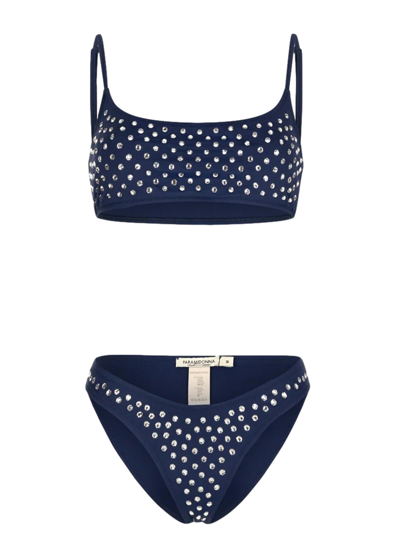 Chiara Crystals Navy Bikini
