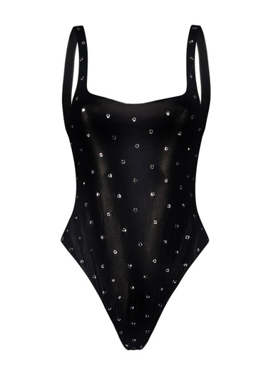 Elle Crystals Black One Piece