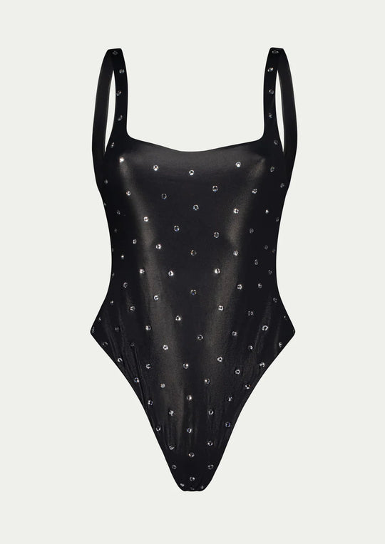 Elle Crystals Black One Piece