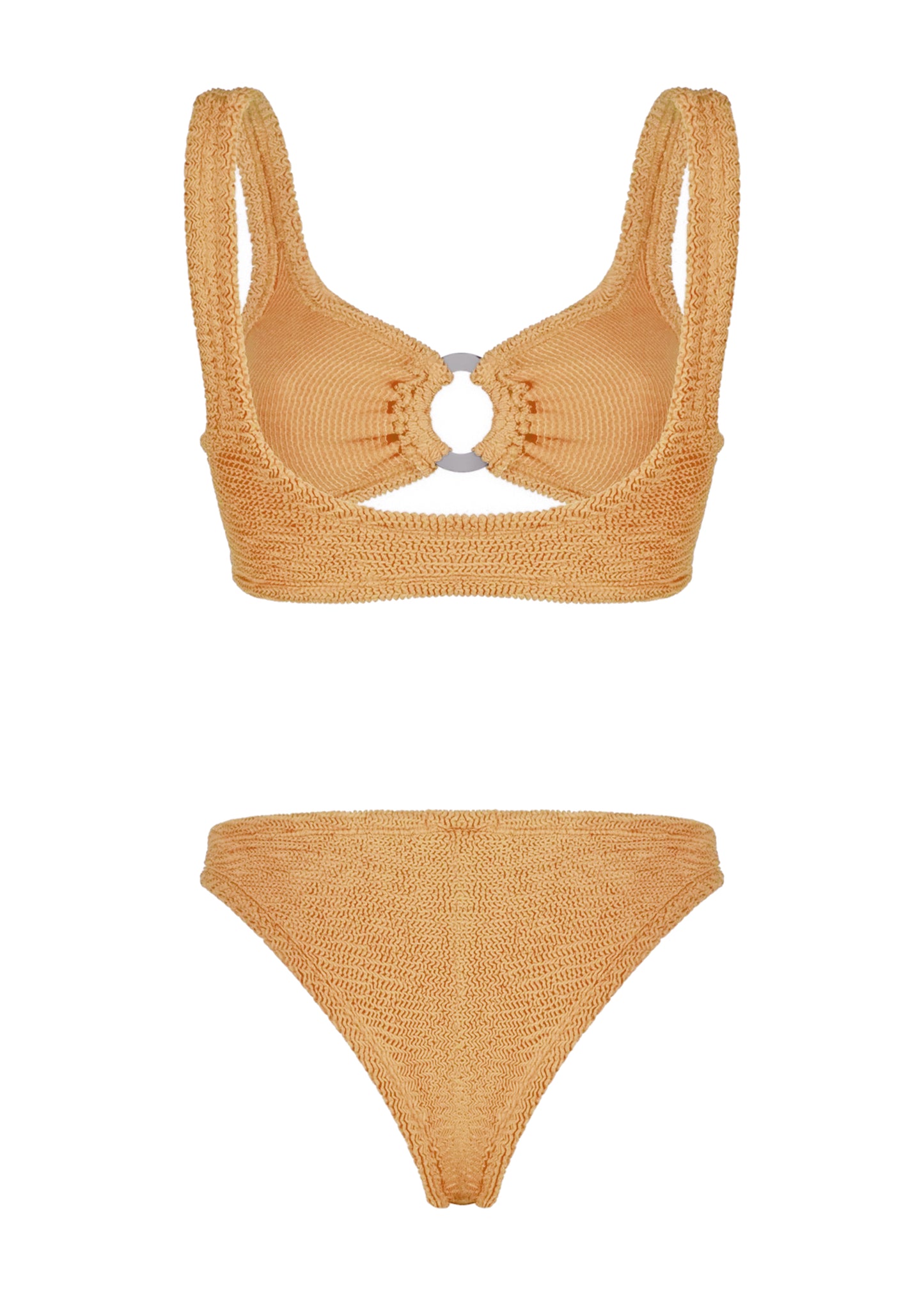 Load image into Gallery viewer, Irina Bikini Peach Lurex
