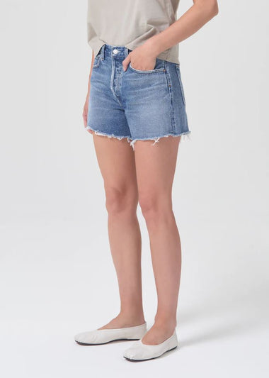 Womens Denim Shorts in Medium Wash