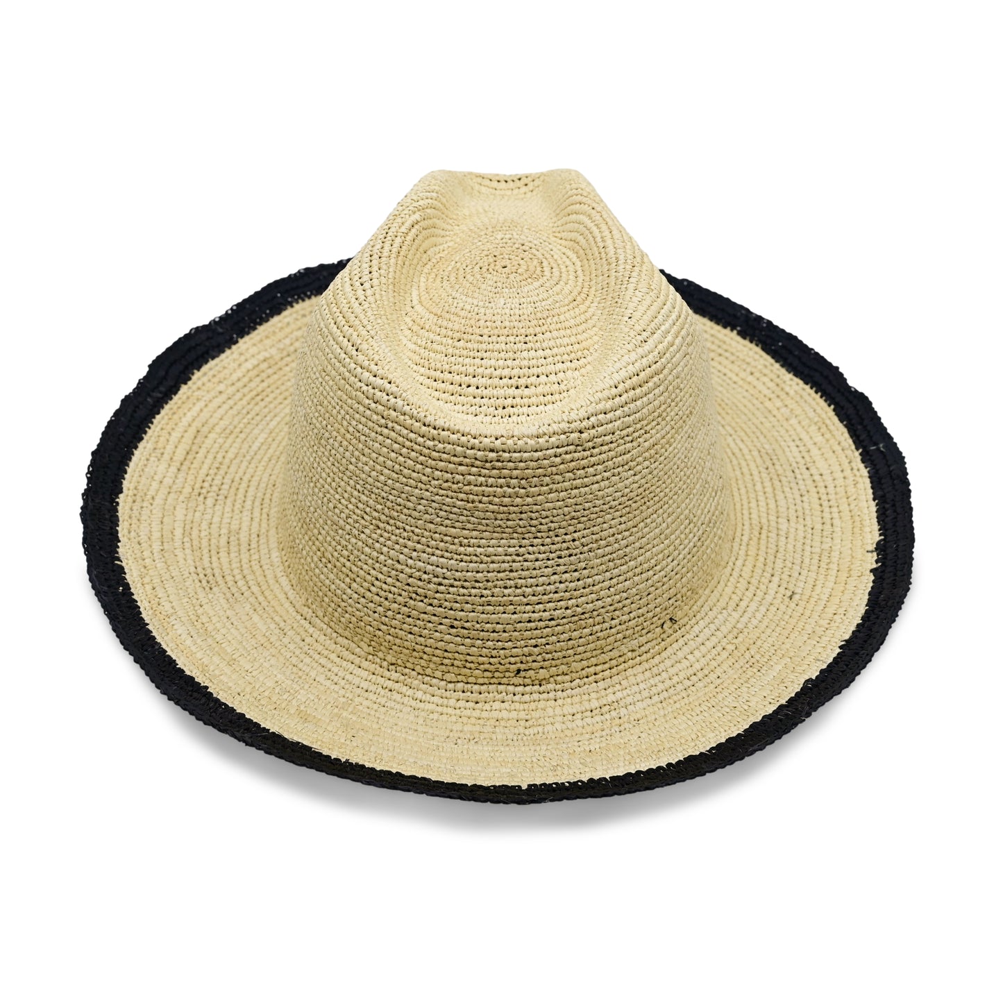 Load image into Gallery viewer, Paya Clasico Packable Mens Natural Hat With Black Trim - Hats
