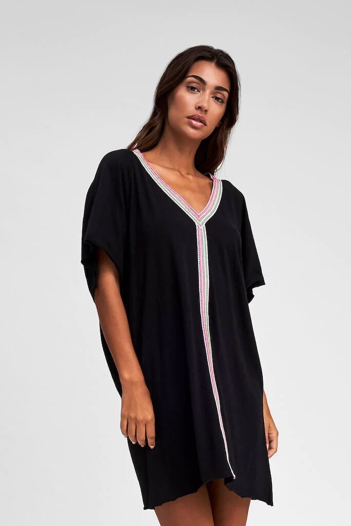 Pitusa Mini Dress - Mini Pima Abaya Black