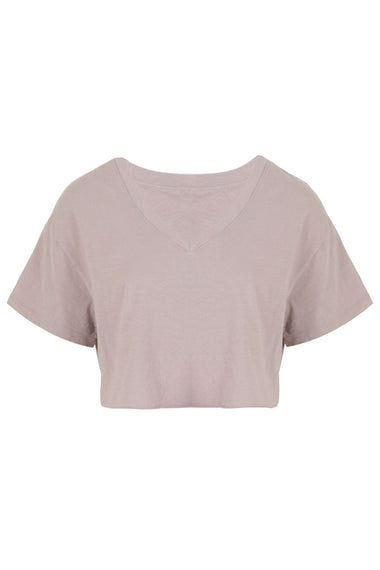 B30 V-Neck Crop Jersey Tee Taupe