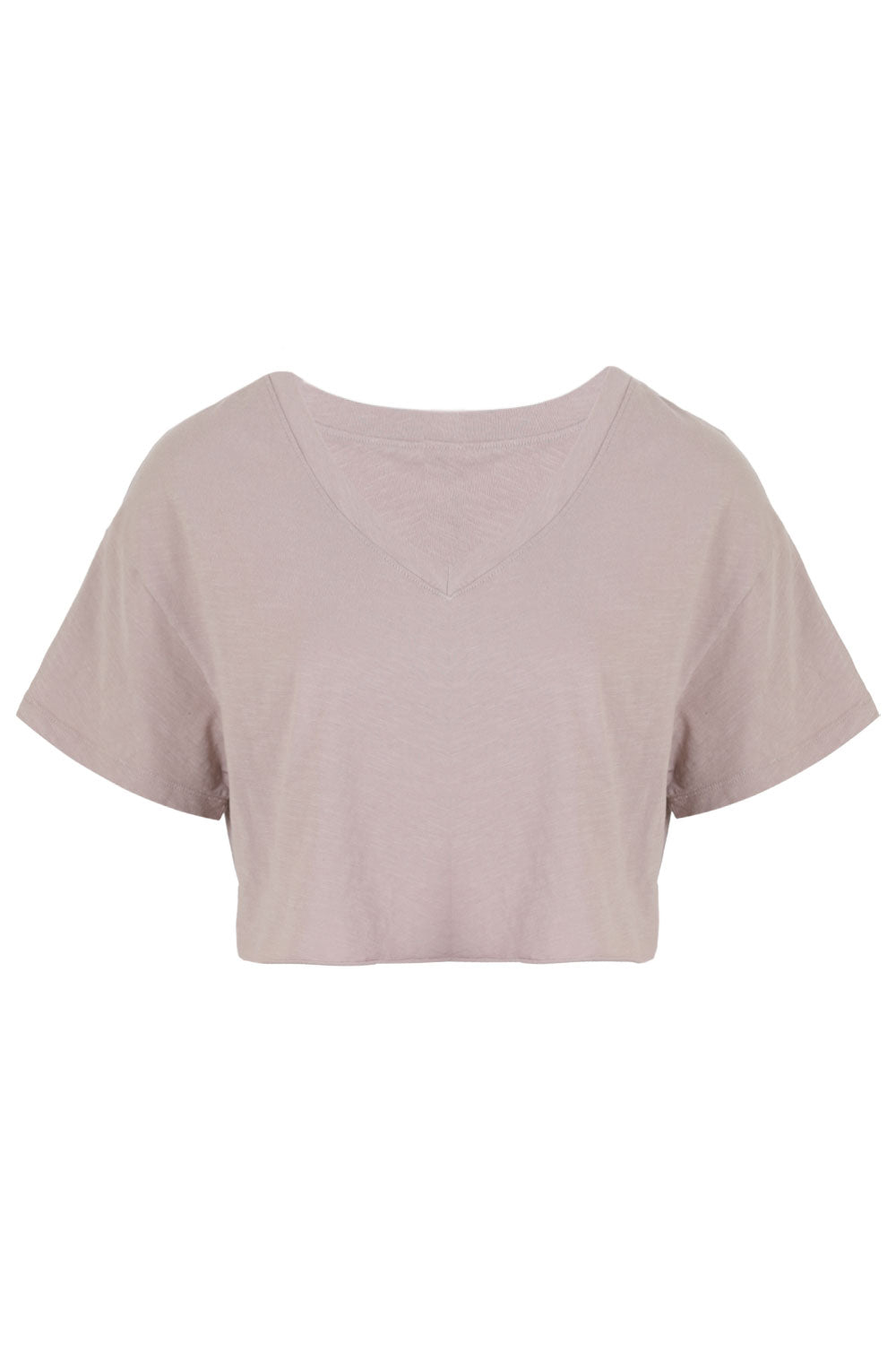 Load image into Gallery viewer, B30 V-Neck Crop Jersey Tee Taupe
