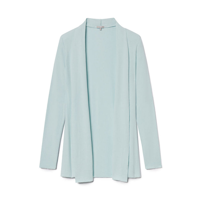 Amelia Rib Cardigan Cloudy Aqua