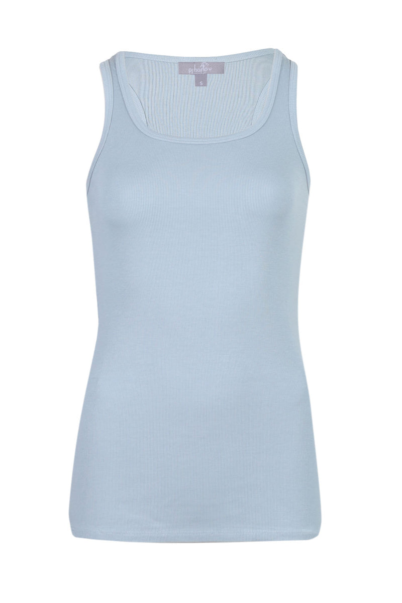 Charlie Racer Back Tank Top Morning Blue