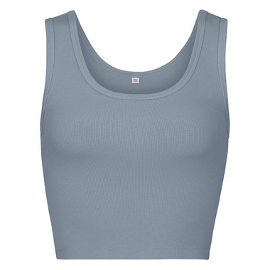 Scoop Crop Top Light Blue