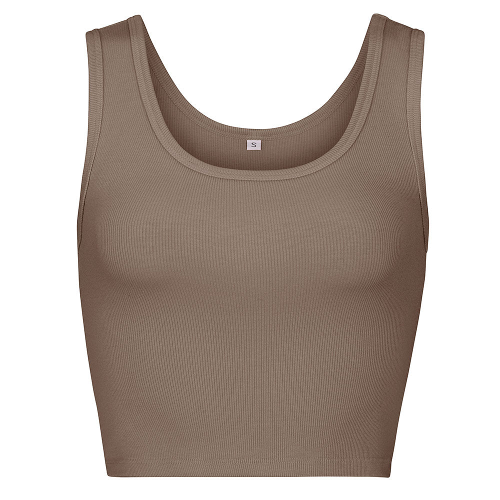Load image into Gallery viewer, Scoop Crop Top Mocha
