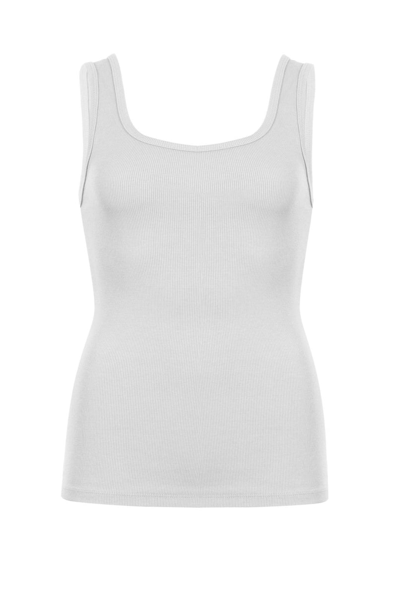 Scoop Tank Top Icy Silver