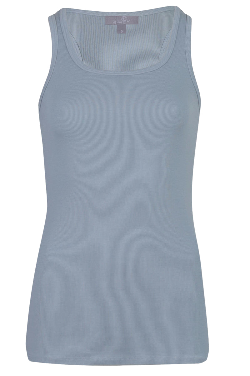 Scoop Tank Top Light Blue