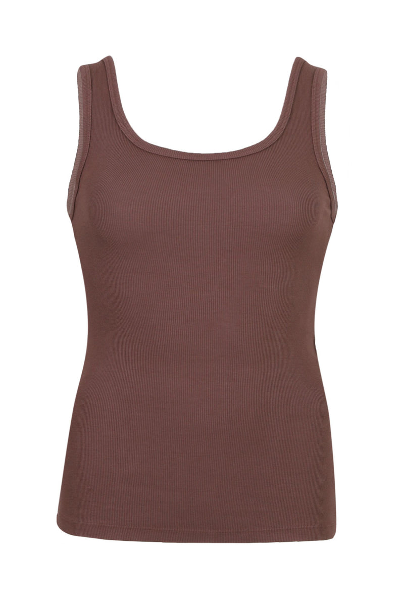 Scoop Tank Top Mocha