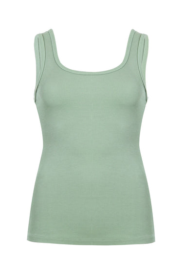 Scoop Tank Top Sage