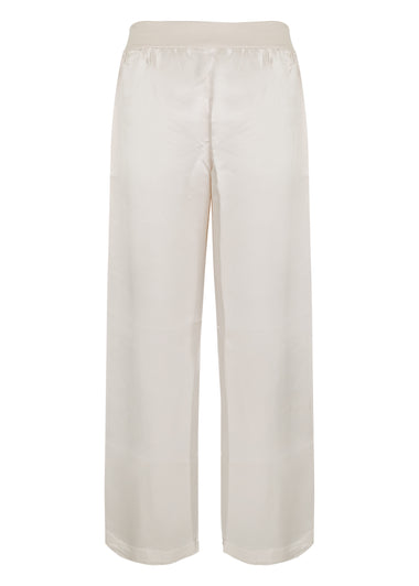 Jolie Capri Satin Ankle Pant Egg Nog