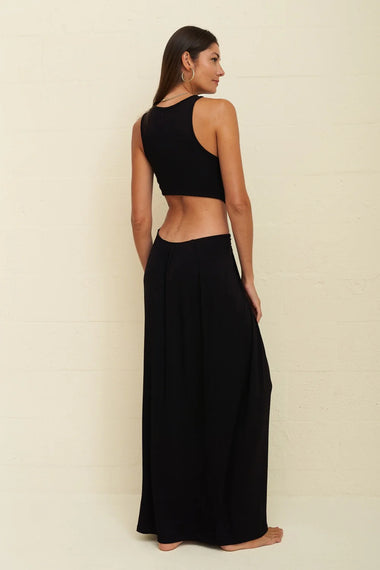 Cut Out Twist Dress Black