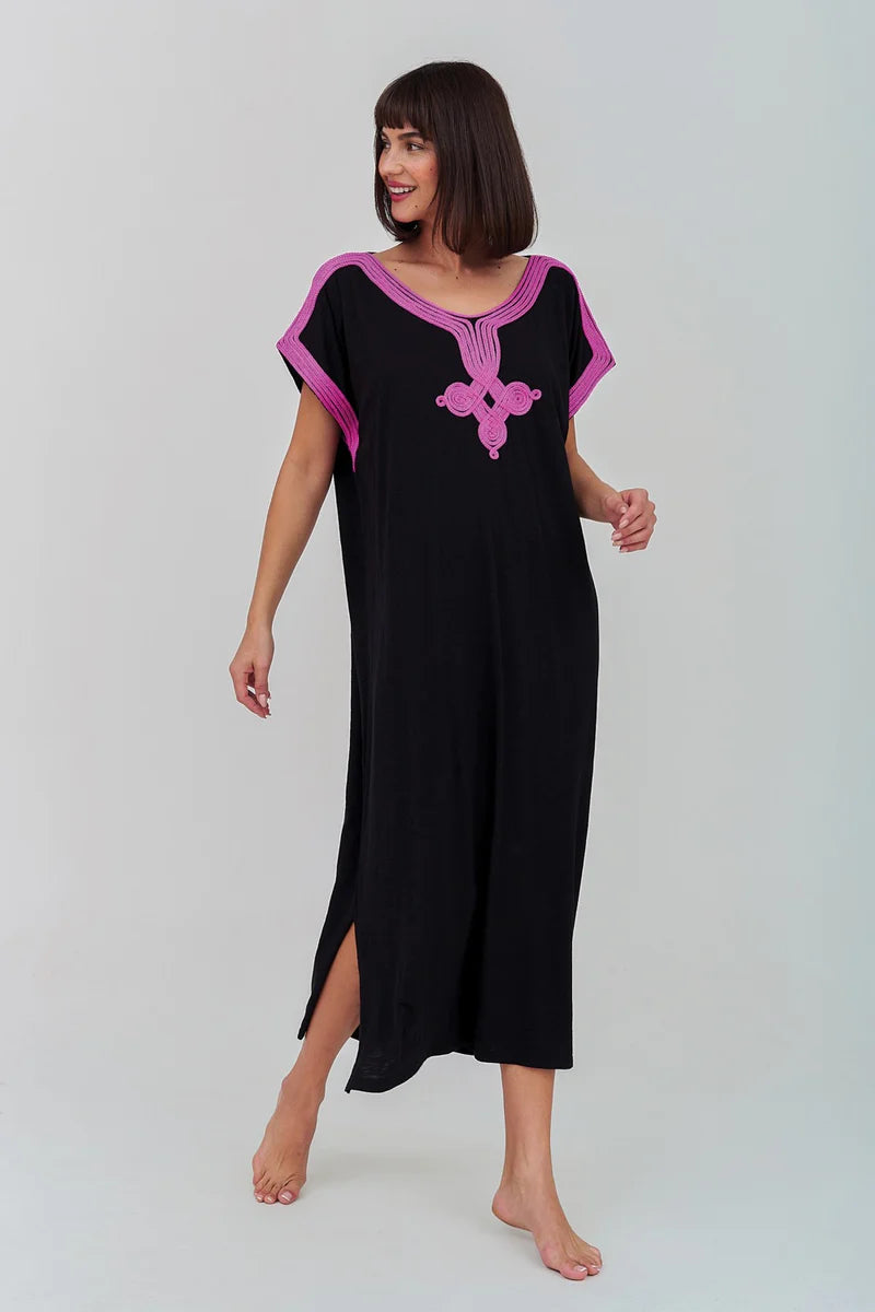 Gaia Beach Kaftan Black