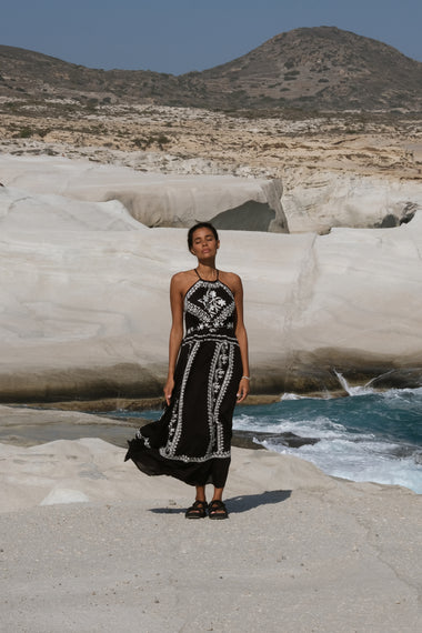 Poppy Black Pearl Maxi Dress - Dress