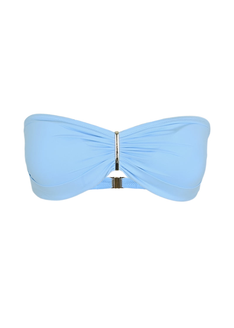 Positano Bandeau Bikini Top Dusty Blue
