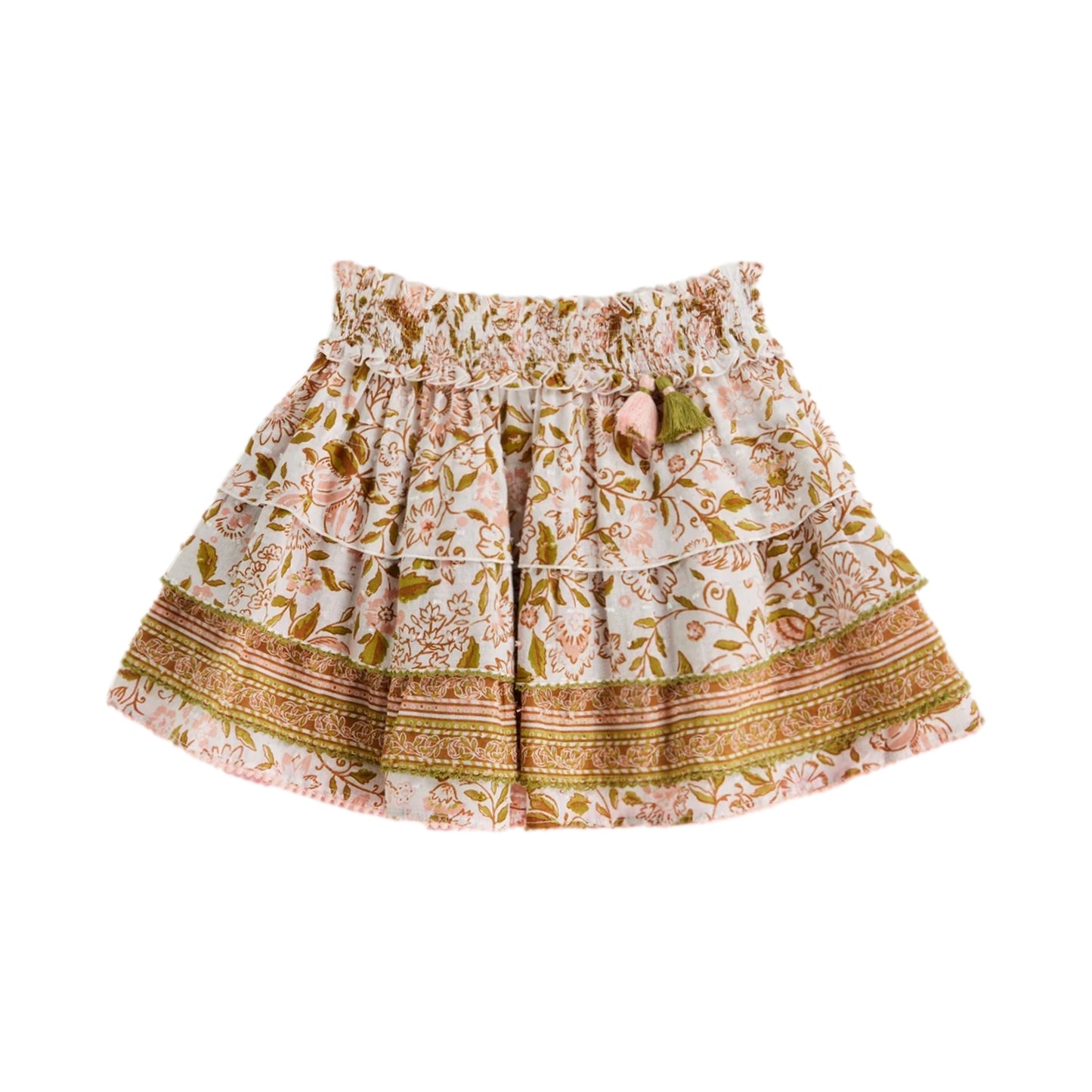 Mini Skirt Ariel CT PM Kids Green Menton Cotton Plumeti - Skirt
