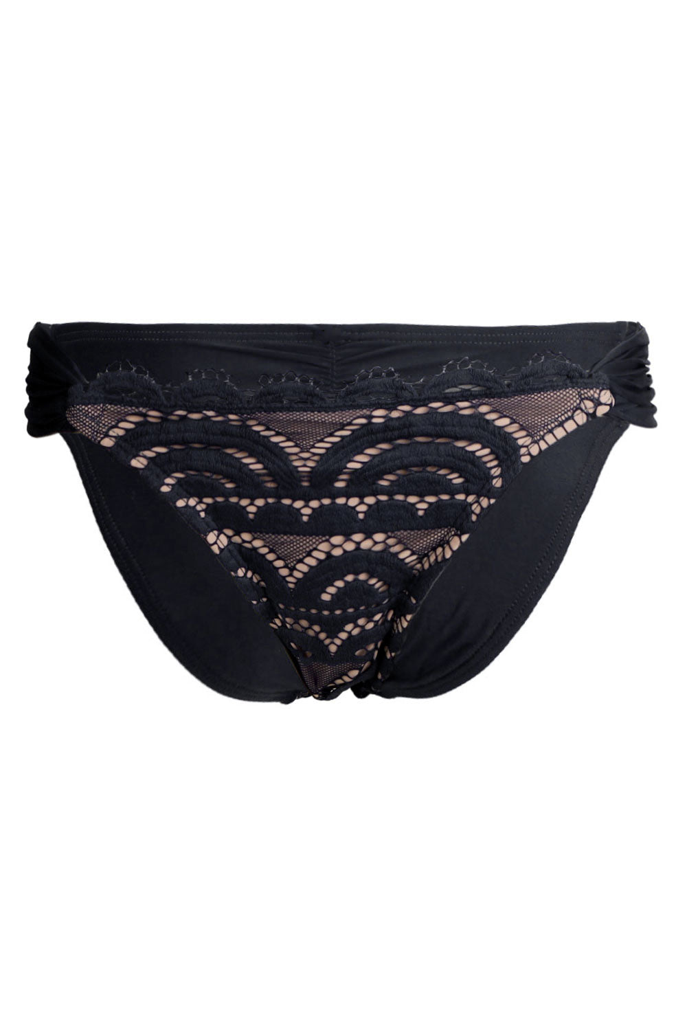 Load image into Gallery viewer, Lace Fanned Full Bottom Midnight
