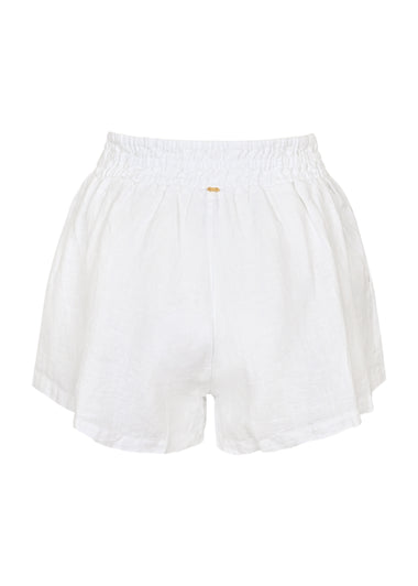 Amira Linen Short Water Lily