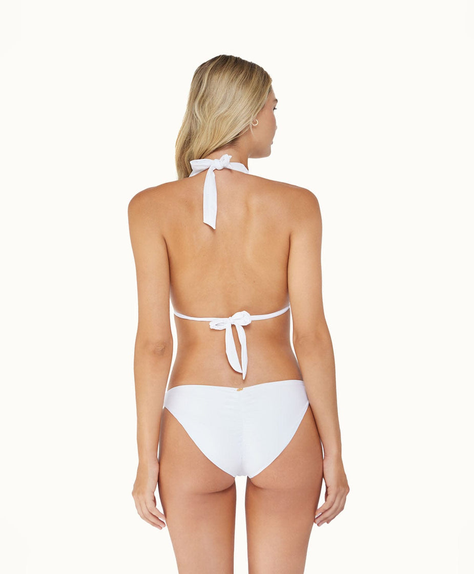 Load image into Gallery viewer, Basic Ruched Full Bikini Bottom White - Bikini Bottom
