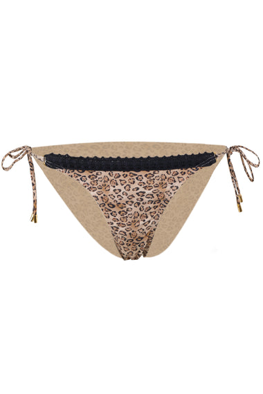 Carrie Crochet Trim Bottom Full Leopard