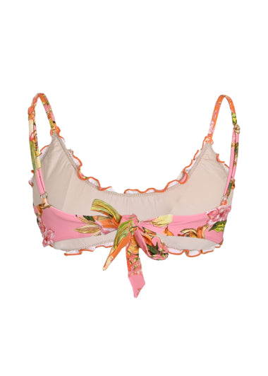 Embroidered Lettuce Edge Bralette Top Clementine