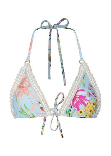 Kyle Crochet Trim Triangle Floret