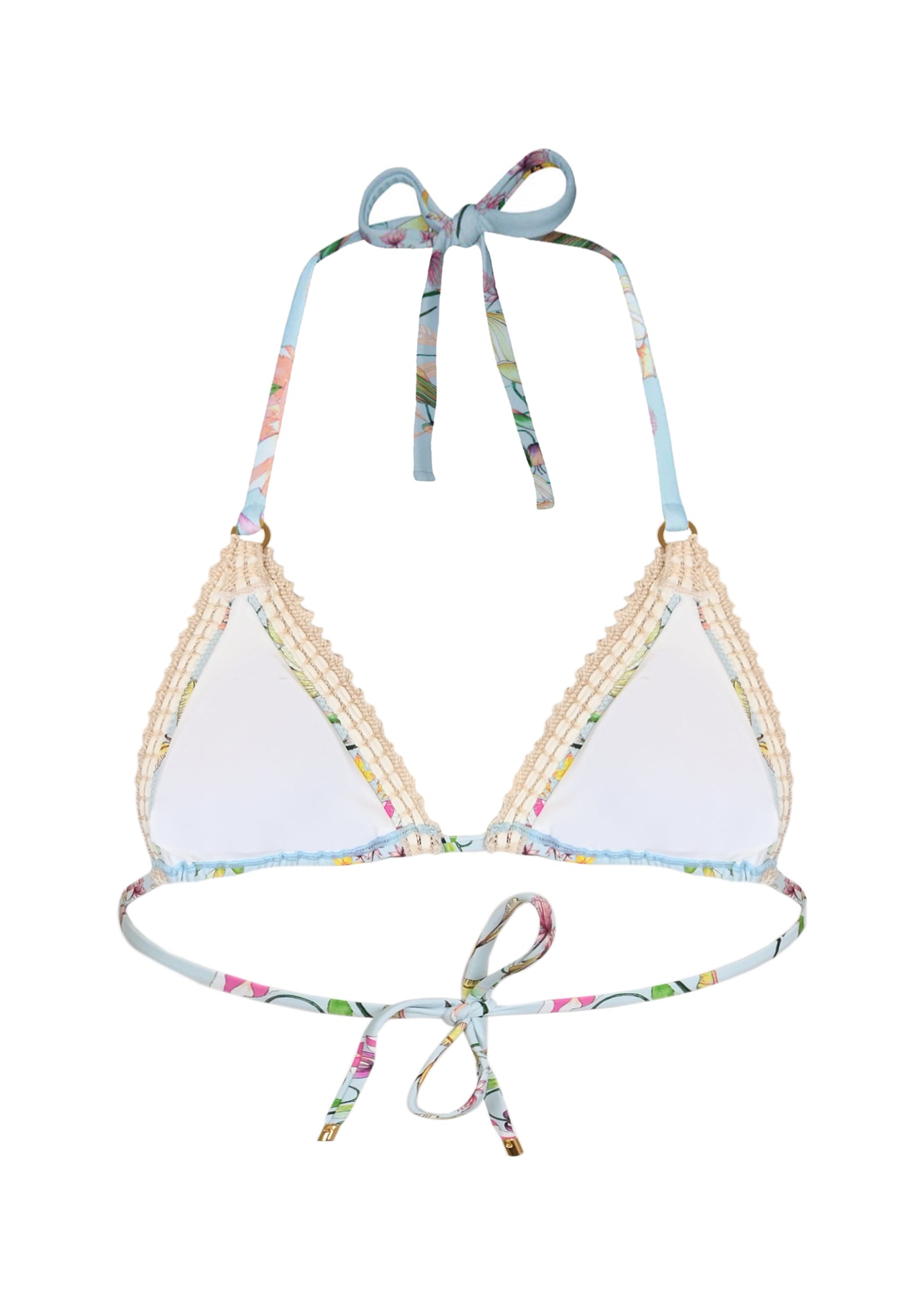 Load image into Gallery viewer, Kyle Crochet Trim Triangle Floret
