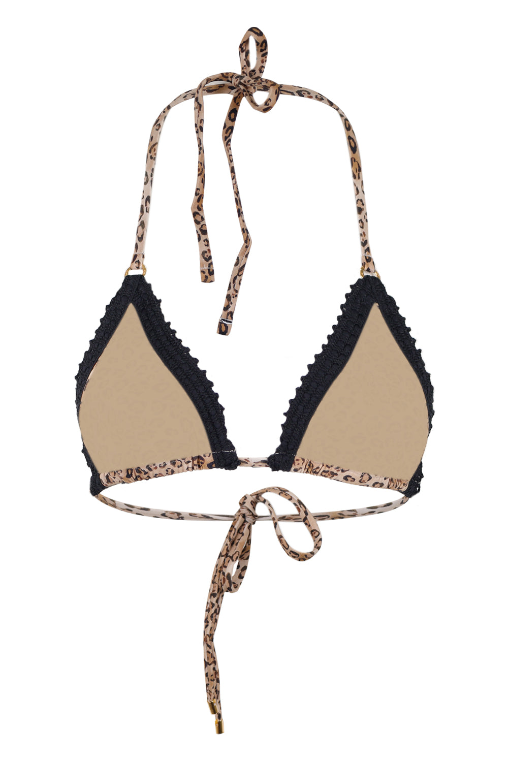 Load image into Gallery viewer, Kyle Crochet Trim Triangle Top Leopard
