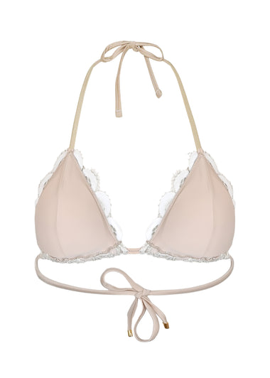 Lace Tri Top Vanilla