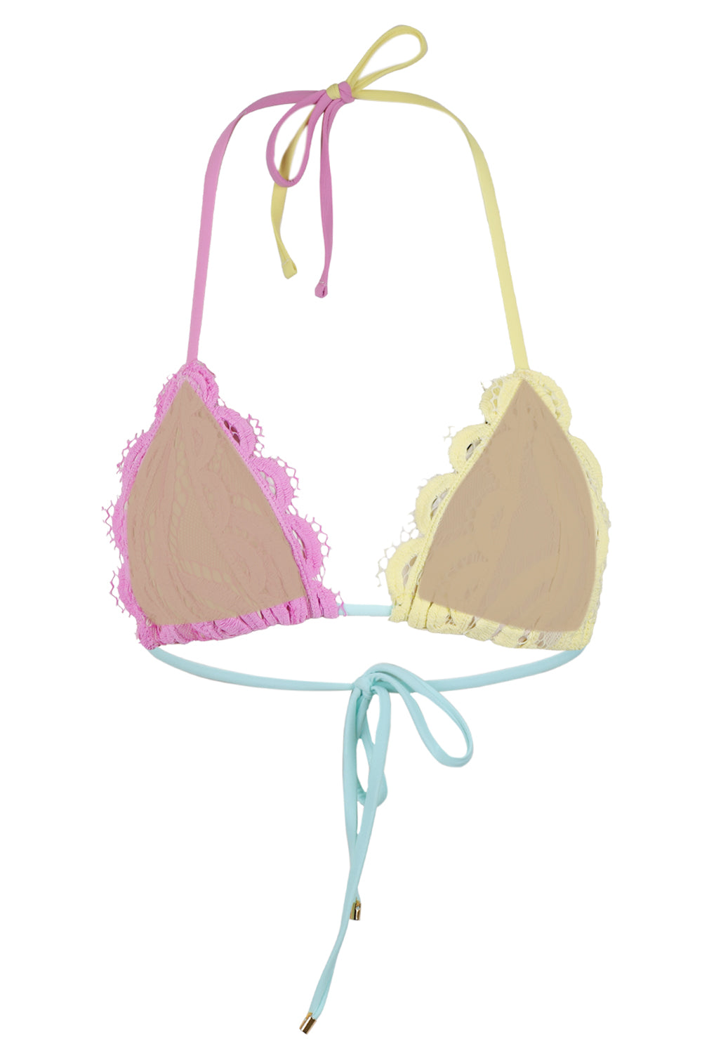 Load image into Gallery viewer, Lace Triangle Top Sweet Pea
