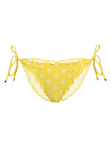 Lettuce Edge Tie Side Bottom Full Polka Dot