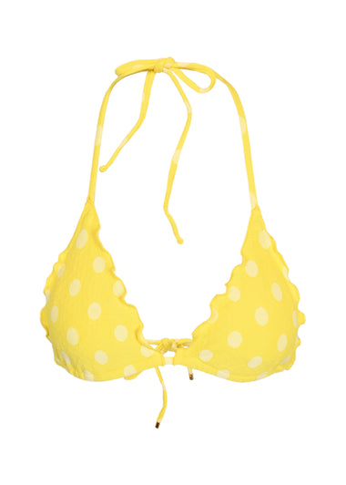 Lettuce Edge Triangle Top Polka Dot