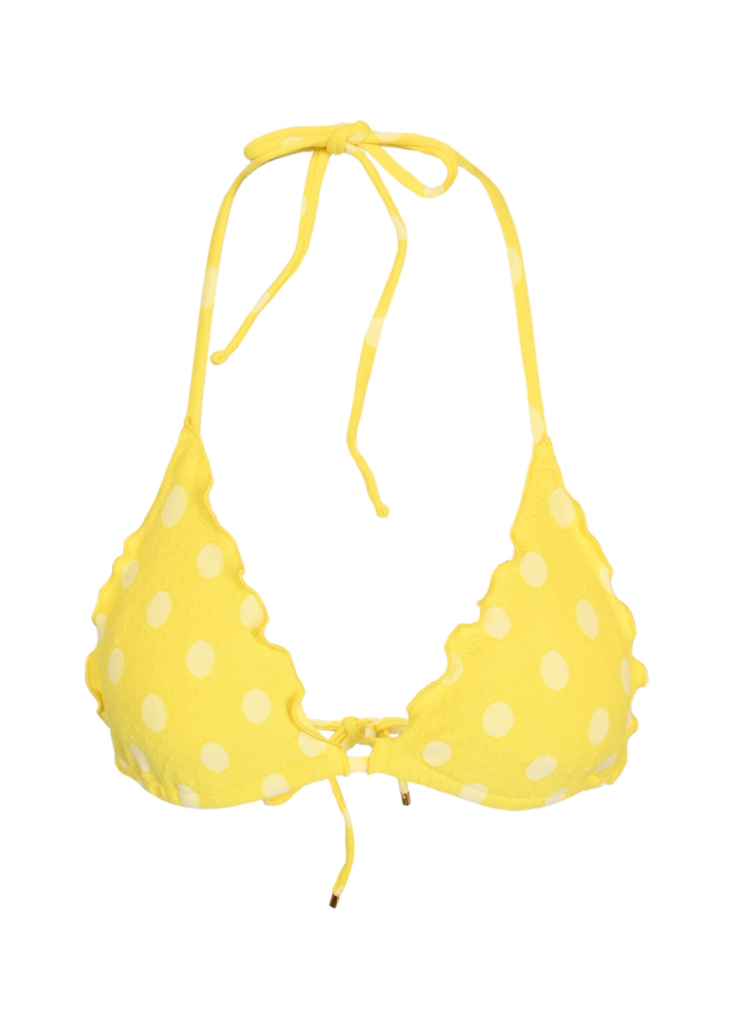 Load image into Gallery viewer, Lettuce Edge Triangle Top Polka Dot
