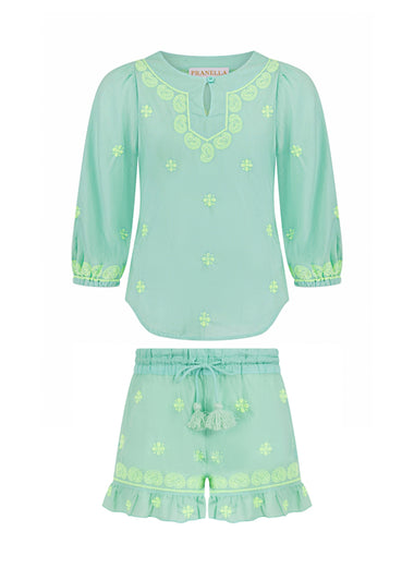 Camille Kids Mint Blouse