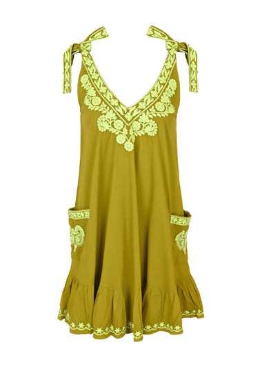 Celeste Mini Dess Khaki - Mini Dress