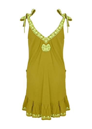 Celeste Mini Dess Khaki - Mini Dress