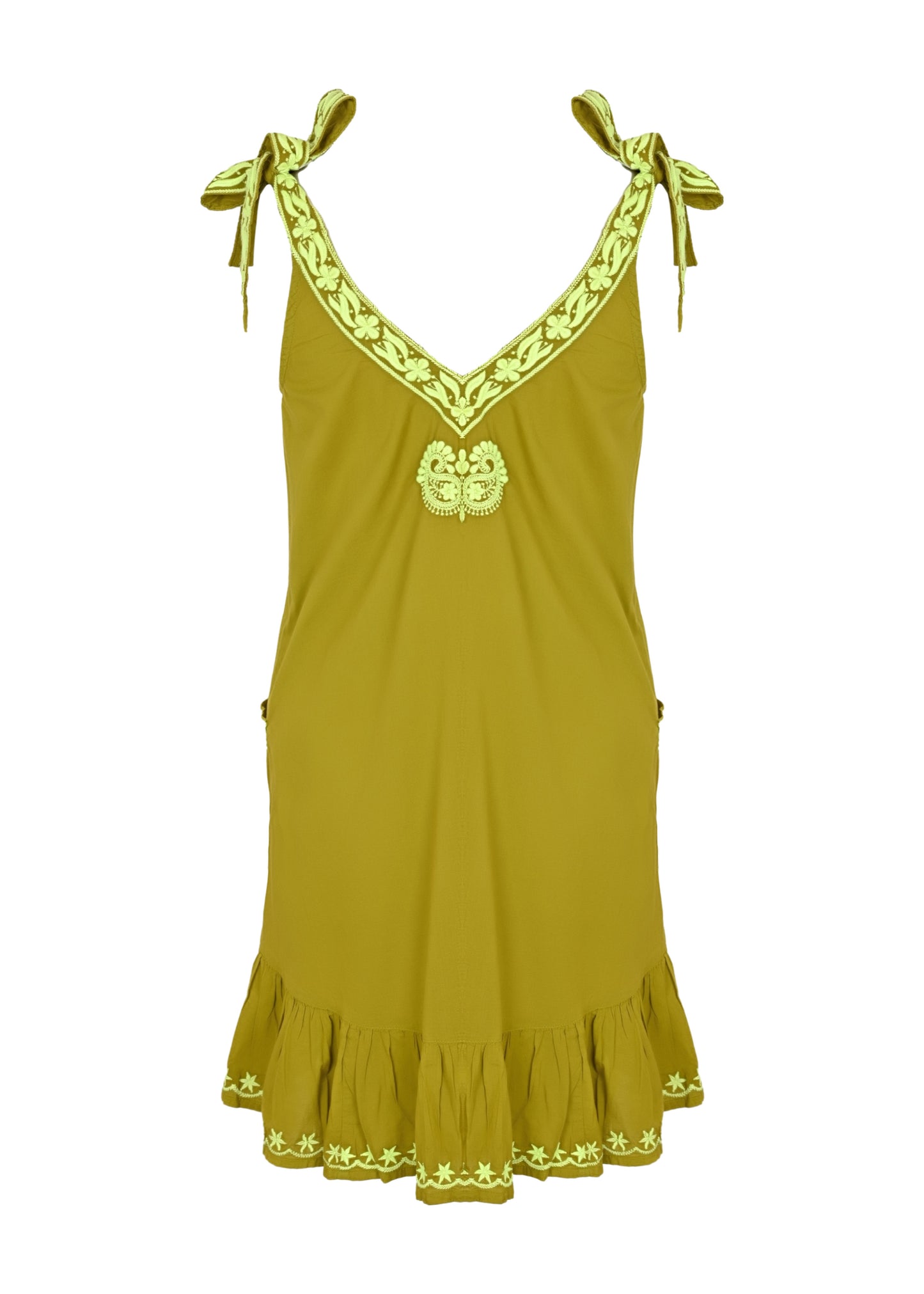 Load image into Gallery viewer, Celeste Mini Dess Khaki - Mini Dress
