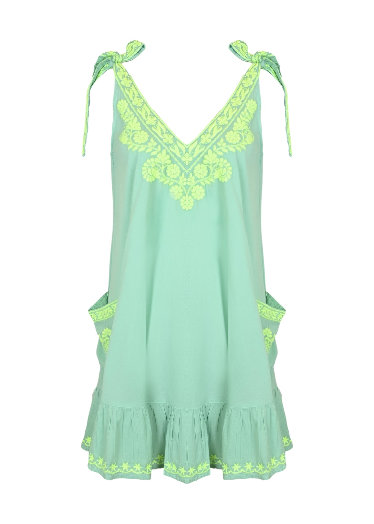 Load image into Gallery viewer, Celeste Mini Dess Mint/Lime - Mini Dress
