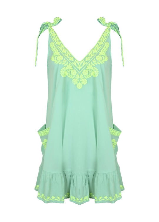 Celeste Mini Dess Mint/Lime - Mini Dress