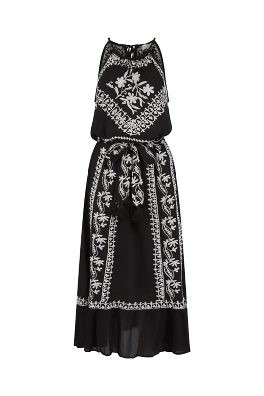 Load image into Gallery viewer, Poppy Black Pearl Maxi Dress
