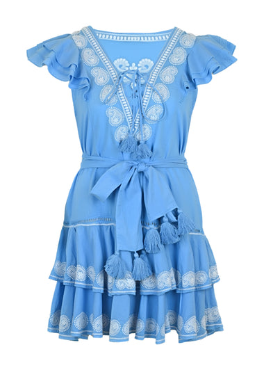 Ray Mini Dress Cornflower