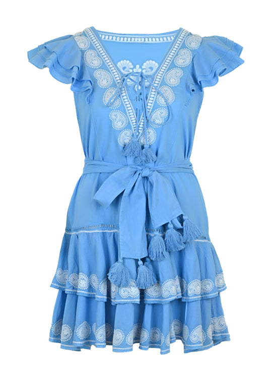 Ray Mini Dress Cornflower